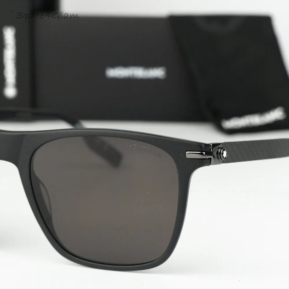 Montblanc Men Sunglasses Black Square MB0248S 001 NEW AUTHENTIC